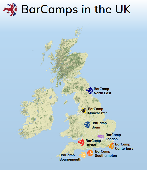 &ldquo;Map of BarCamps in the UK&rdquo;